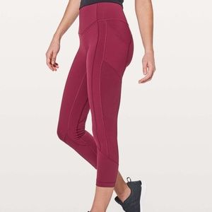 lululemon all the right places crop (red)